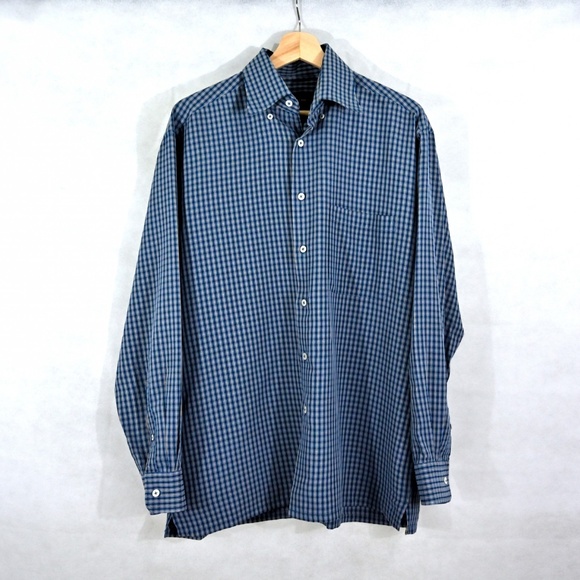 *Moved to @Foxtail90* BUGATCHI Checkered Button Down - Picture 2 of 8